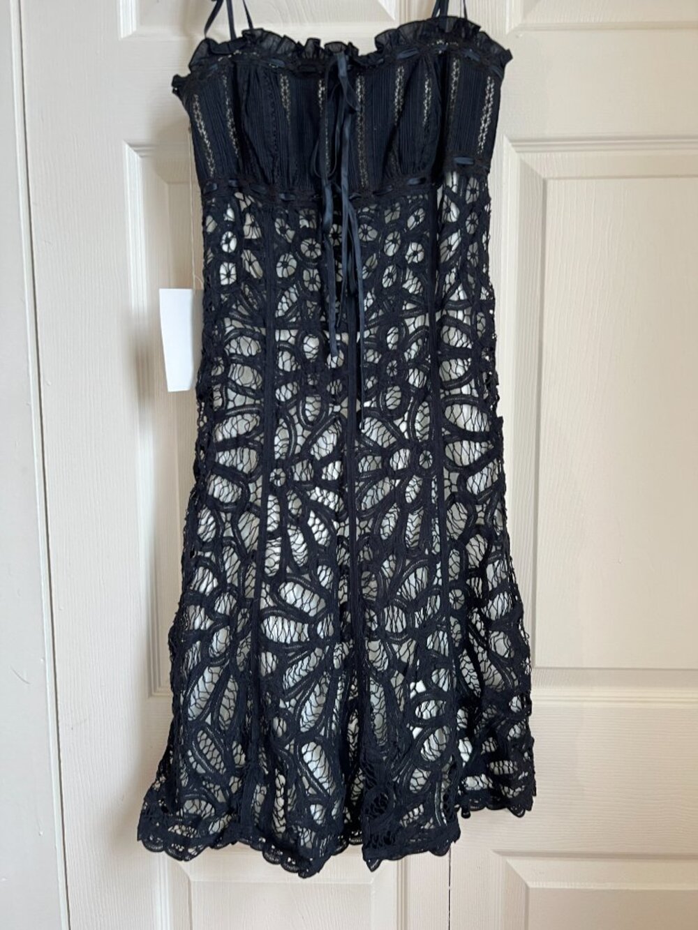 Vintage Y2K black/green Betsey Johnson lacy dress. Sz 4, NWT, perfect condition. - Picture 2 of 10